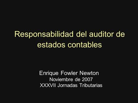 Responsabilidad del auditor de estados contables
