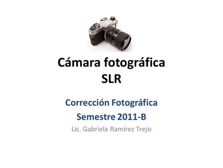 Cámara fotográfica SLR