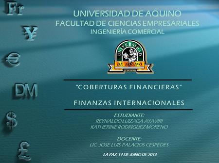 UNIVERSIDAD DE AQUINO FACULTAD DE CIENCIAS EMPRESARIALES