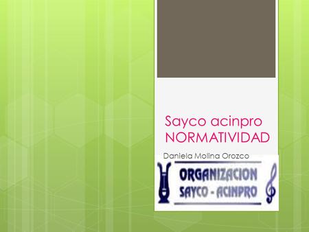 Sayco acinpro NORMATIVIDAD