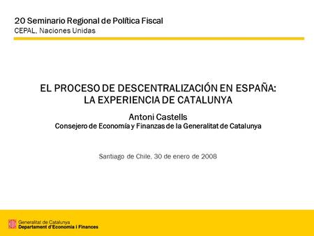 20 Seminario Regional de Política Fiscal
