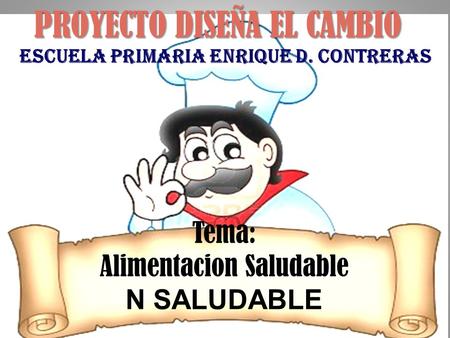 Tema: Alimentacion Saludable N SALUDABLE