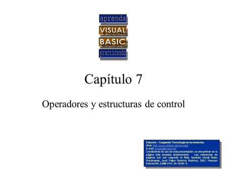 Operadores y estructuras de control