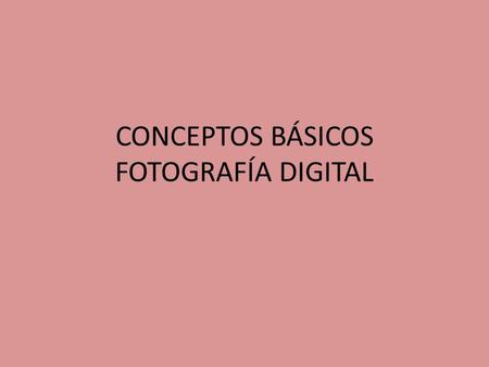 CONCEPTOS BÁSICOS FOTOGRAFÍA DIGITAL. Imagen digital Una imagen digital, es una representación en código binario, de una imagen real. Es decir, la imagen.