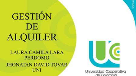 LAURA CAMILA LARA PERDOMO JHONATAN DAVID TOVAR UNI