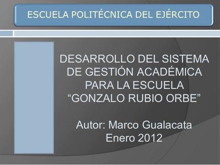 ESCUELA POLITÉCNICA DEL EJÉRCITO