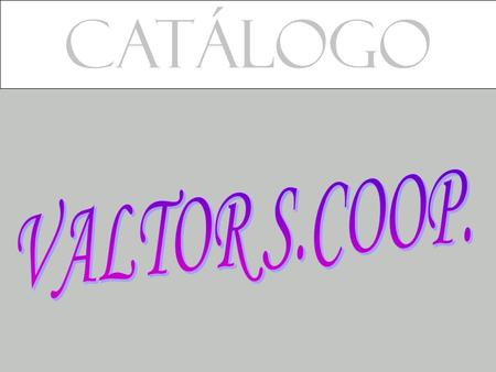 CATÁLOGO VALTOR S.COOP..