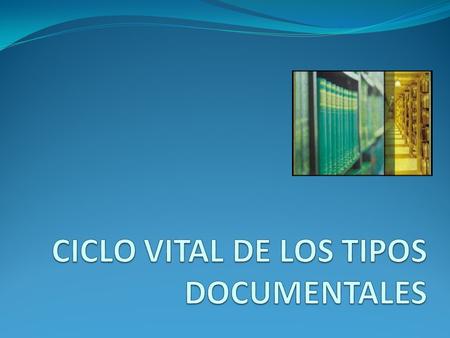CICLO VITAL DE LOS TIPOS DOCUMENTALES