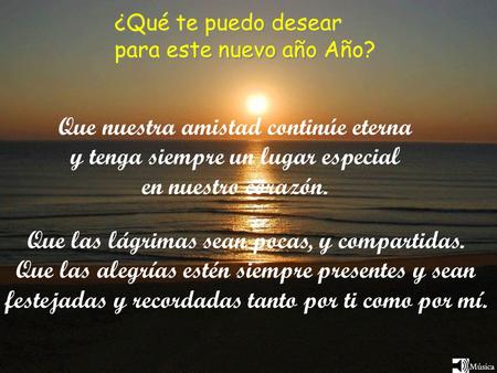 ¿Qué te puedo desear para este nuevo año Año?