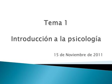 Tema 1 Introducción a la psicología