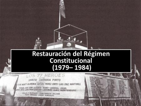 Restauración del Régimen Constitucional