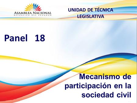 Panel 18 Mecanismo de participación en la sociedad civil