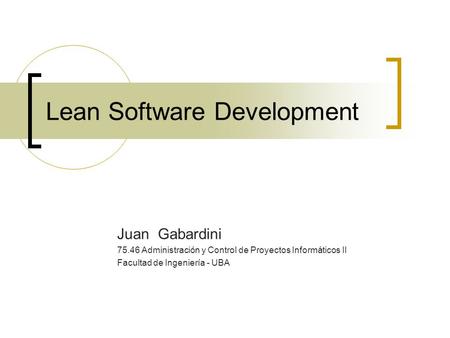 Lean Software Development