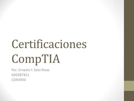 Certificaciones CompTIA