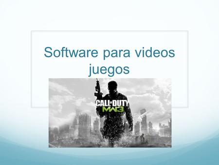 Software para videos juegos