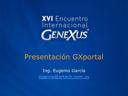 Presentación GXportal