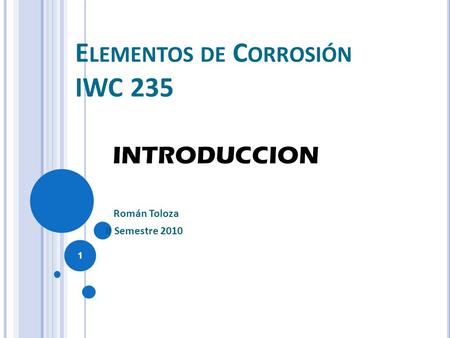 Elementos de Corrosión IWC 235