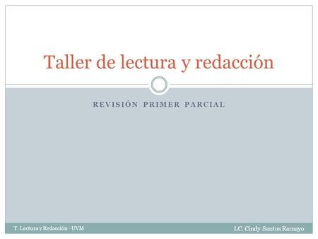 Taller de lectura y redacción
