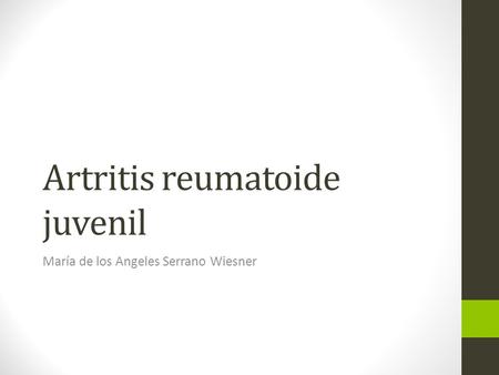 Artritis reumatoide juvenil