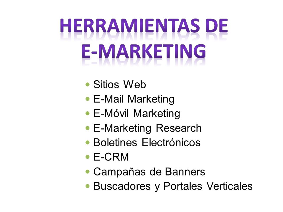 HERRAMIENTAS DE E-MARKETING - ppt descargar