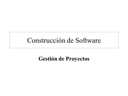 Construcción de Software