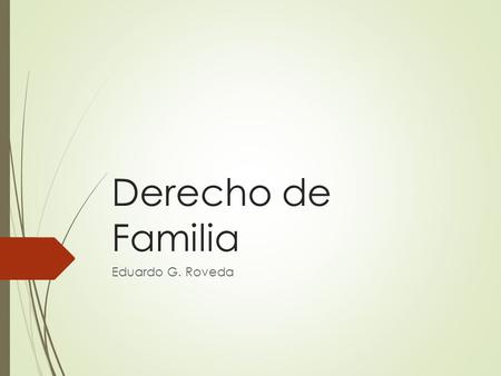Derecho de Familia Eduardo G. Roveda.