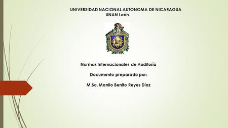 UNIVERSIDAD NACIONAL AUTONOMA DE NICARAGUA UNAN León