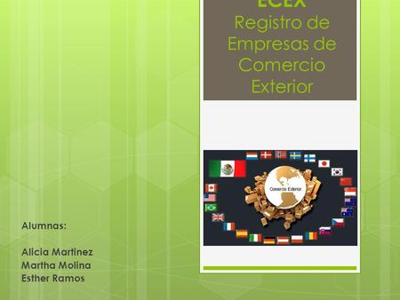 ECEX Registro de Empresas de Comercio Exterior