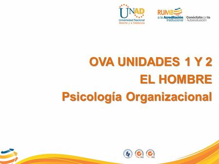 OVA UNIDADES 1 Y 2 EL HOMBRE EL HOMBRE Psicología Organizacional.