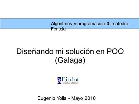 Diseñando mi solución en POO (Galaga)