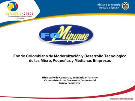 Fondo Colombiano de Modernización y Desarrollo Tecnológico