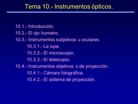Tema 10.- Instrumentos ópticos.