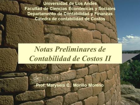 Notas Preliminares de Contabilidad de Costos II