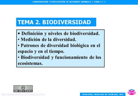 TEMA 2. BIODIVERSIDAD Definición y niveles de biodiversidad.