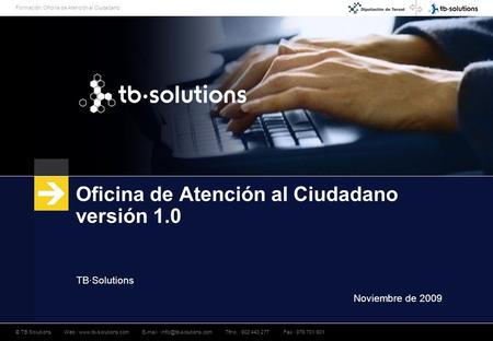Propuesta de Colaboración Profesional: © TB·Solutions Web ·   · Tfno. · 902 443 277 Fax · 976 701 601 Septiembre.