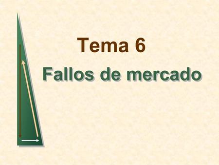 Tema 6 Fallos de mercado 1.
