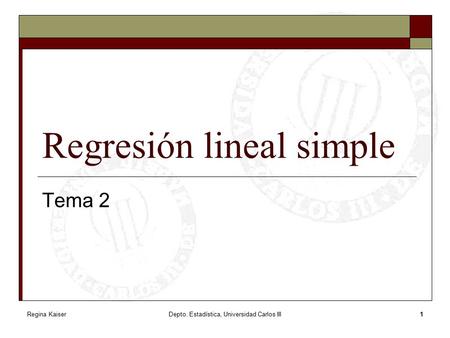 Regresión lineal simple