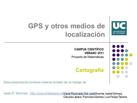 GPS y otros medios de localización