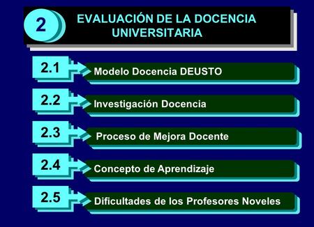 EVALUACIÓN DE LA DOCENCIA UNIVERSITARIA