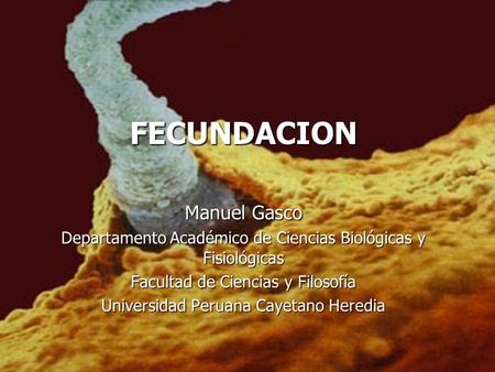 FECUNDACION Manuel Gasco