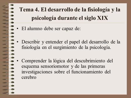 El alumno debe ser capaz de: