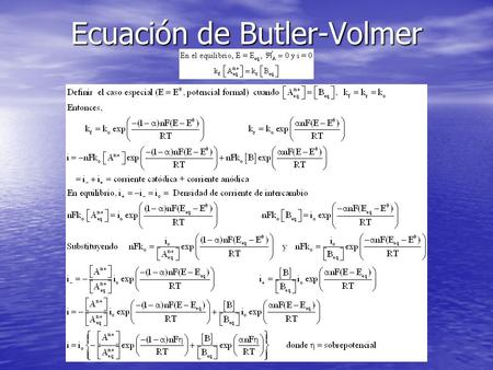 Ecuación de Butler-Volmer