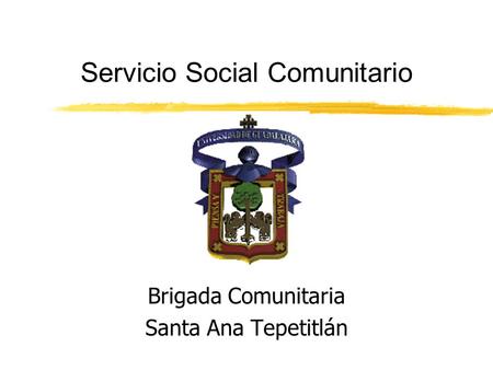 Servicio Social Comunitario Brigada Comunitaria Santa Ana Tepetitlán.