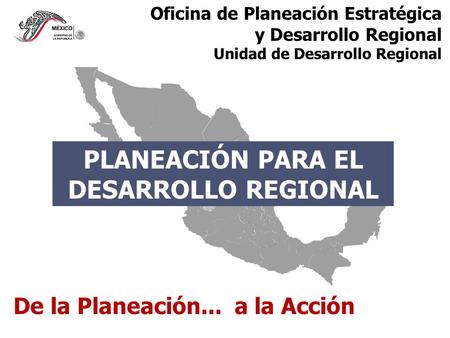 PLANEACIÓN PARA EL DESARROLLO REGIONAL