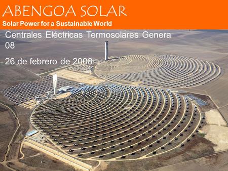 Centrales Eléctricas Termosolares Genera 08
