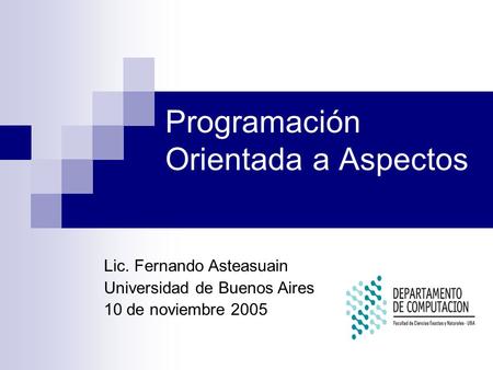 Programación Orientada a Aspectos