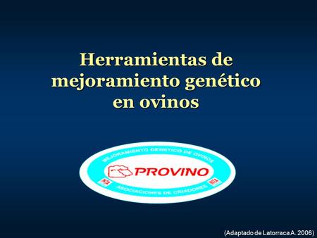 Herramientas de mejoramiento genético en ovinos