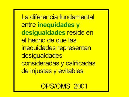 DESIGUALDADES EN SALUD SIGLO XIX: VIRCHOW, ENGELS, VILLERMÉ SIGLO XX: CORRIENTES DE PENSAMIENTO: - HIGIENE SOCIAL MARXISTA - EPIDEMIOLOGÍA SOCIAL DOCUMENTOS: