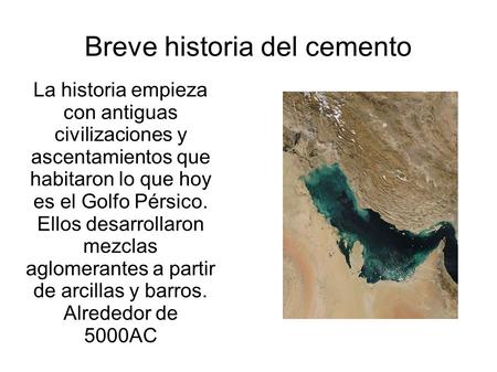 Breve historia del cemento