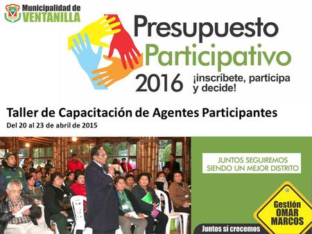 Taller de Capacitación de Agentes Participantes